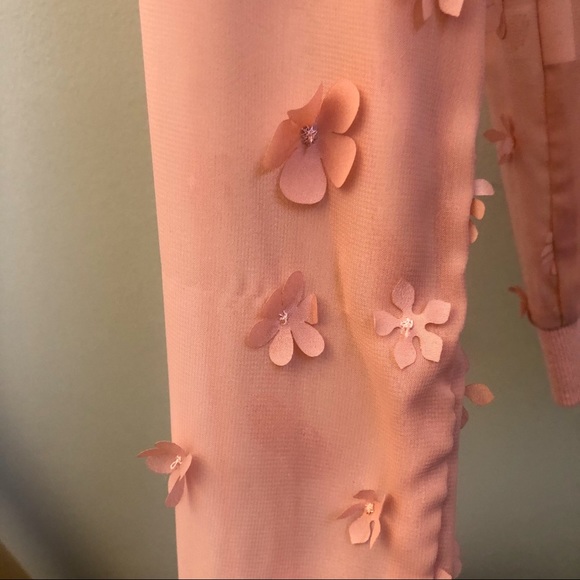 JustFab 3d Floral Bomber in Mellow Rose - Picture 9 of 14